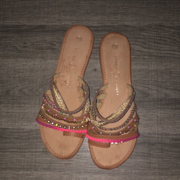 NWT Chinese laundry strappy with colorfull beads sandals-size 10 with tags - Picture 4 of 8